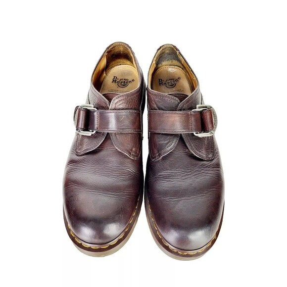 90s Y2K Vintage Dr Martens Brown Leather Monk Strap Oxfords Men\'s Size 13 main image 9